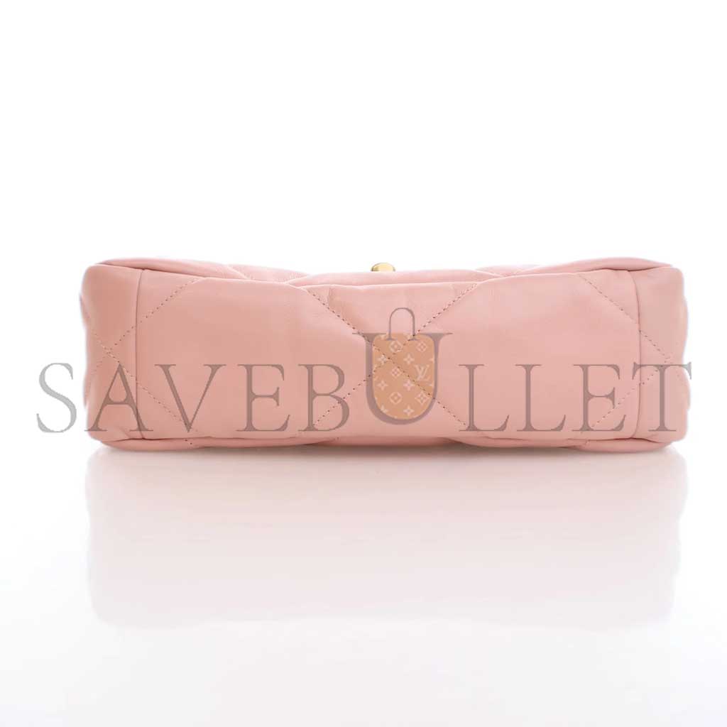 CHANEL 19 FLAP SMALL PINK GOATSKIN AS1160 (26*16*9cm)